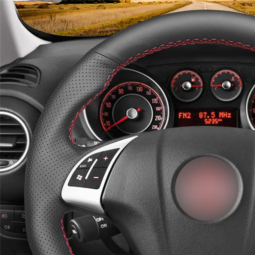 MEWANT черный чехол рулевого колеса автомобиля из искусственной кожи для Fiat Bravo Punto