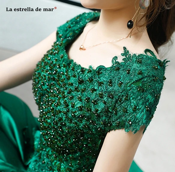 Vestido madrinha2019 новое из кружева, с вырезом на шее атласный с коротким рукавом линия зеленый бордовый мусульманский Свадебный Гость длинное платье, Роба demoisell