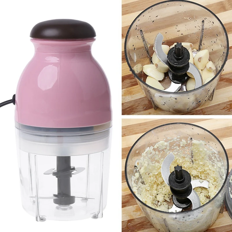300W Eu Plug Mini Electric Meat Grinder Food Processor Vegetable Fruit Blender Chopper 600Ml-Eu | Бытовая техника