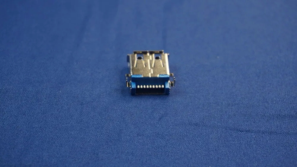 10 шт. USB 3 0 разъем A Тип гнездо правый угол SMT среднее крепление PCB синий изолятор A/F