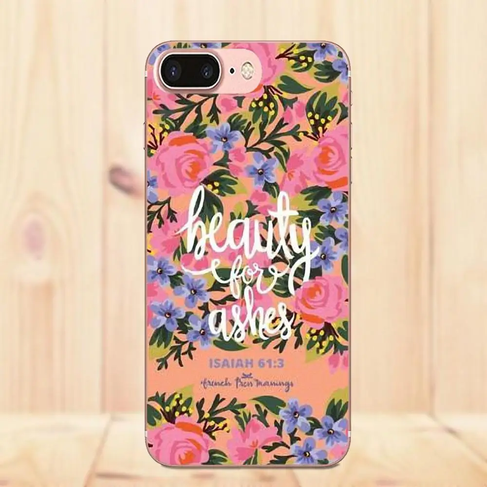 Maerknon Bible Verse Philippians Jesus Christ Christian TPU Original For Apple iPhone X 4 4S 5 5C 5S SE 6 6S 7 8 Plus | Мобильные