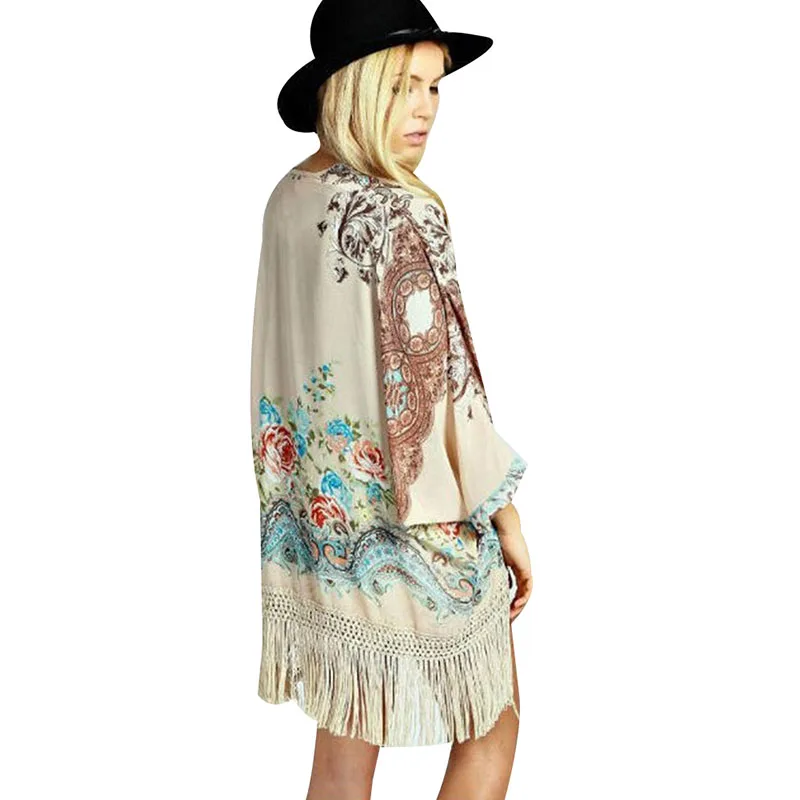 Новинка 2019 женская модная летняя и осенняя шифоновая ткань с принтом растений