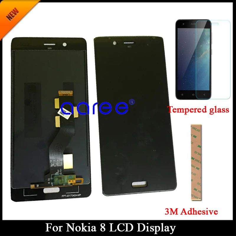 Дисплей с тачскрином и дигитайзером в сборе для Nokia 8 100% | Мобильные телефоны