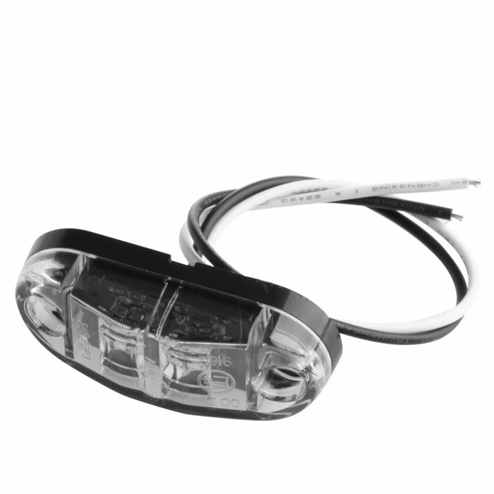 Горячая продажа 1 шт. белый 2LED Боковой габаритный фонарь для автомобиля грузовика