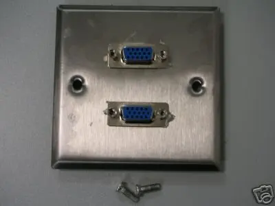 Четырехъядерная настенная пластина 2 x DB15 женский разъем VGA 9010 шт.|connectors db15|connector