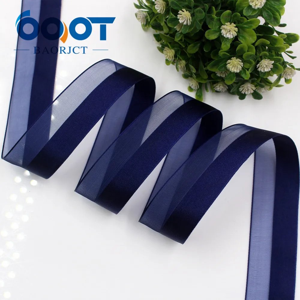 OOOT BAORJCT I-181103-99, 25 мм 10 ярдов сплошной атлас+ Пряжа Ленты DIY ручной работы лук головной убор подарок обёрточная Бумага День рождения Свадебные украшения