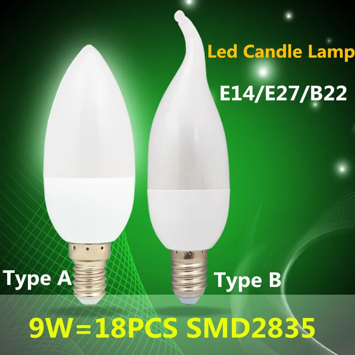 Светодиодные лампы в форме кончика/хвоста 3 Вт 5 E14 E27 2835SMD 10 шт./лот Холодный/теплый