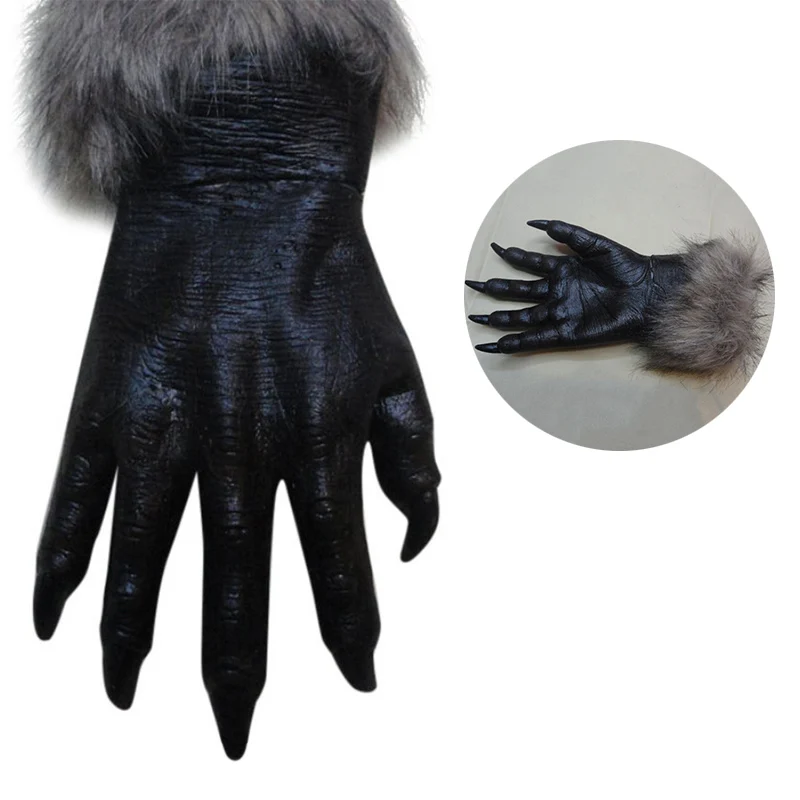 Новинка 2017 модный реквизит для Хэллоуина натуральный волк лапы волка когти
