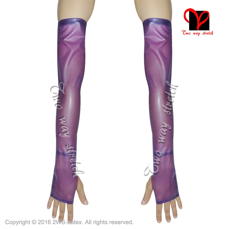 Sexy transpare Latex long Gloves opera Fingerless Mittens Rubber Gauntlet Gummi hand Rubber gloves latex gloves plus size ST-035