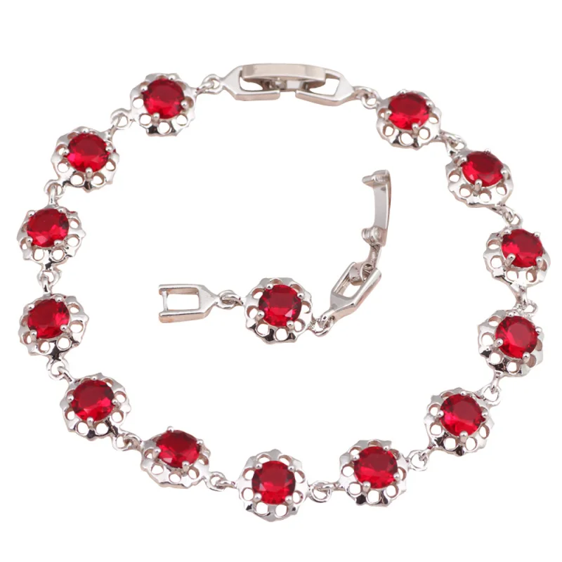 Регулируемый стиль Королевский Красный Кристалл инкрустация ювелирные изделия