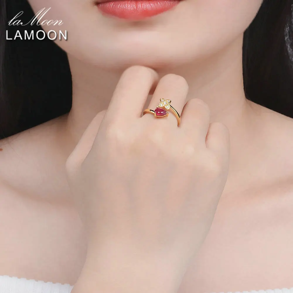 Женское кольцо из серебра 925 пробы с натуральным Рубином|fine jewelry|jewelry ruby ringsjewelry rings