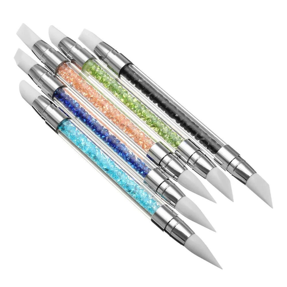 Силиконовая кисть для дизайна ногтей 5 шт. резной карандаш рисования 10