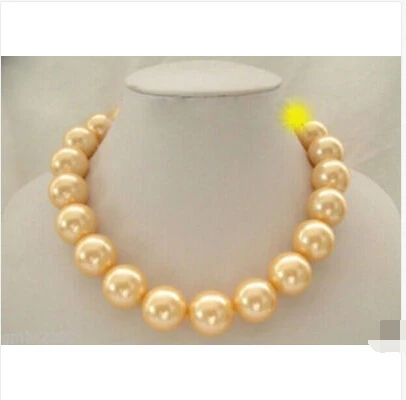 Бесплатная доставка &gt&gt&gt огромное жемчужное круглое ожерелье 18 мм Жемчужное