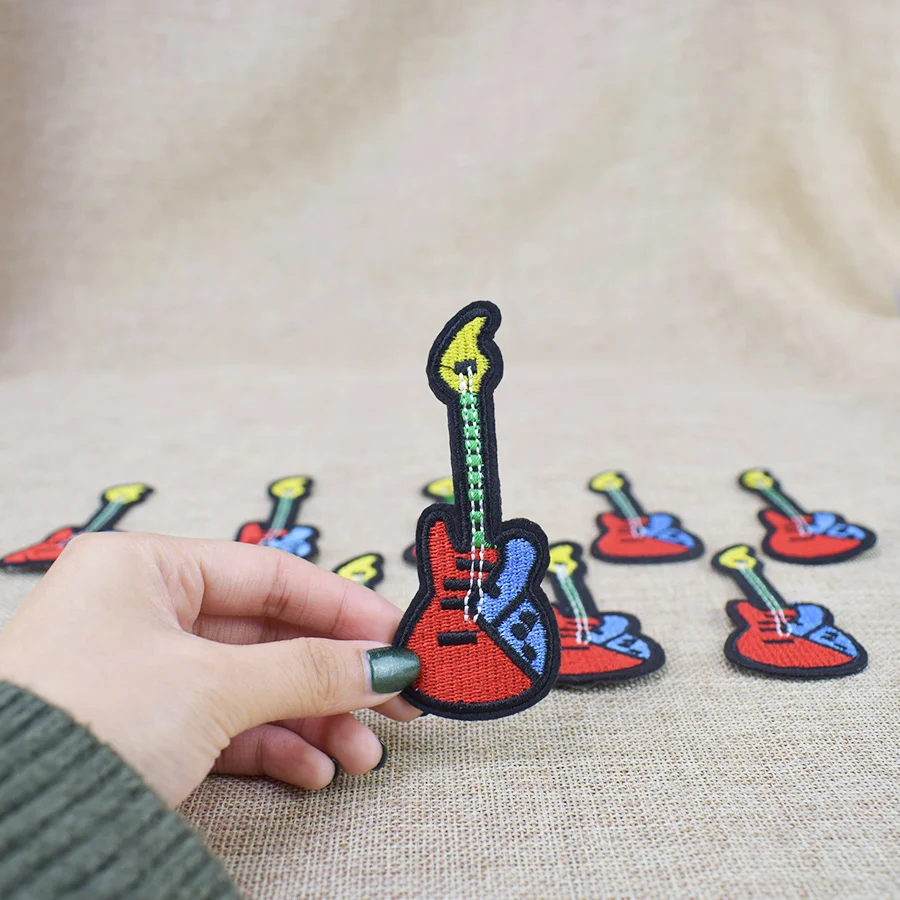 10 шт. нашивки с вышивкой в полоску для гитары|embroidery patch|patches for clothingpatches patches |