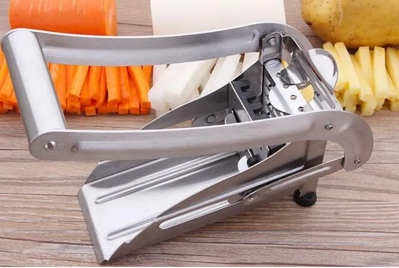 

Stainless steel potato cutting strips French fries cutter machine Wolf tooth potato knife cutting French fries wave knife