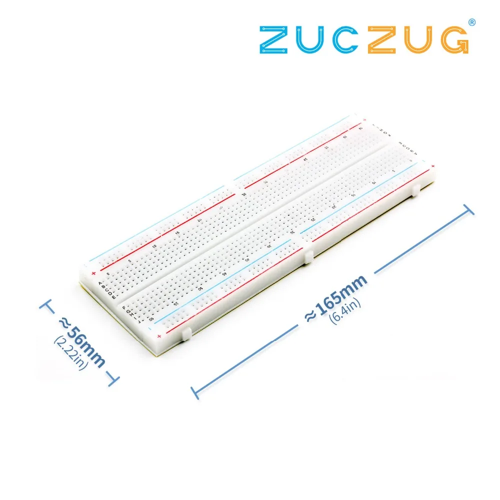 MB102 Макет прототипа для DIY KIT MB 102 прототип печатной платы 16.5X5.5CM 830 отверстий без