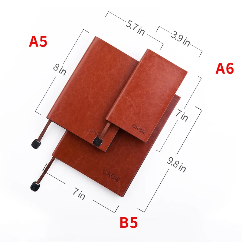 CAGIE винтажный кожаный блокнот a5 b5 Filofax ежедневник a6 Малый офиса пунктирной внутри