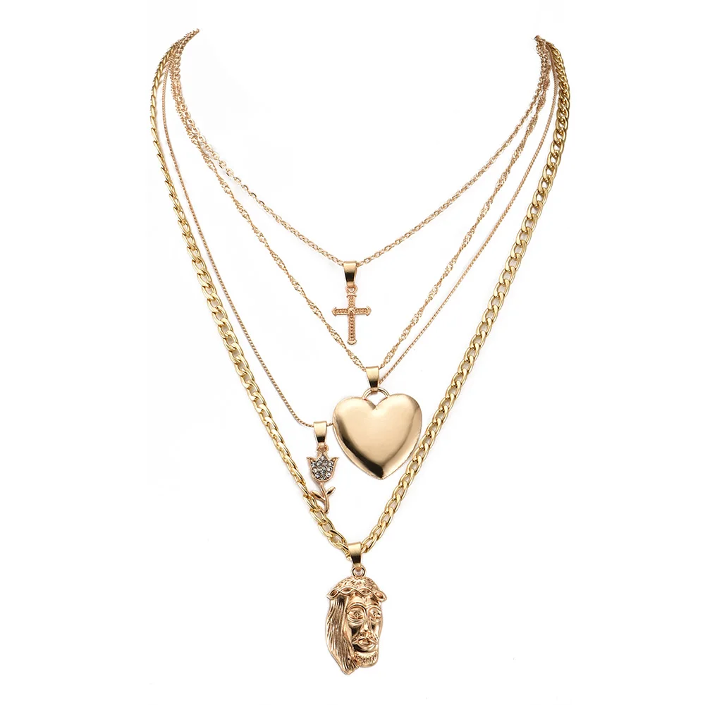 4 шт./компл. классические женские ожерелья крестообразной формы геометрической с