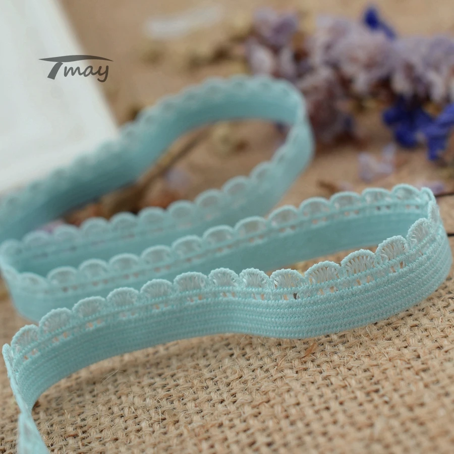 Эластичные ленты #281 с маленькими зубчиками эластичные кружевными краями 8 ярдов