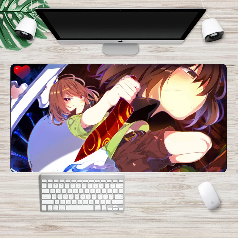 Игровой коврик для мыши Undertale большой 60x30 см нескользящий с закругленными краями