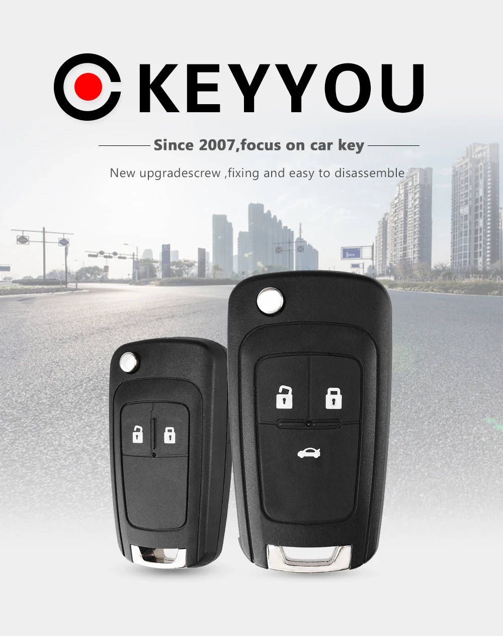 KEYYOU Флип складной дистанционный ключ для автомобиля в виде ракушки чехол для Chevrolet Cruze Эпика лова Camaro Impala Aveo 2010 2011 2012 2013 HU100 лезвие