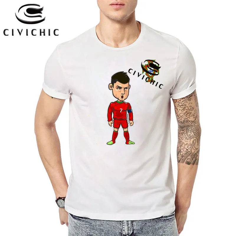 CIVICHIC мужские CR 7 топы с рисунком Криштиану Роналду летние футболки принтом из