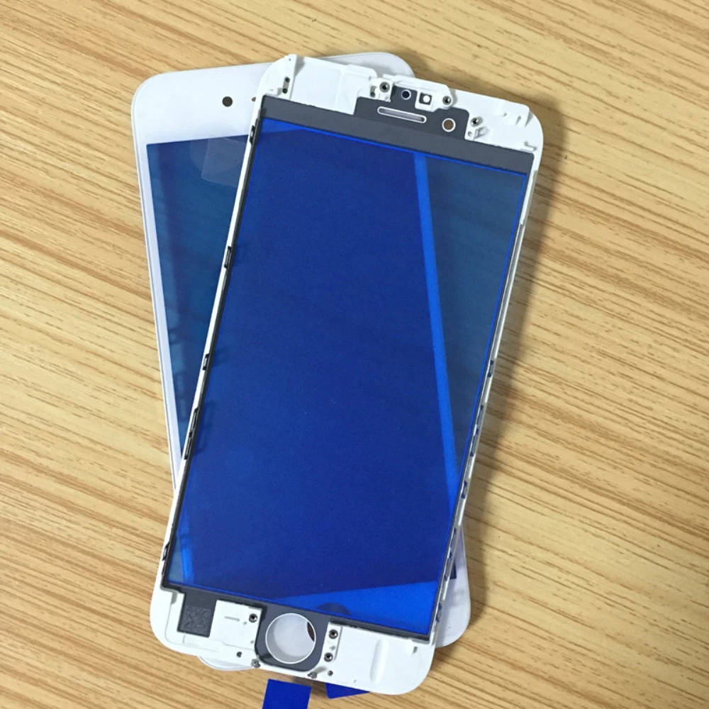 10 шт./лот 5 черный Белый Переднее внешнее стекло с рамкой для iPhone 7 7plus 6 4 6s plus 5c