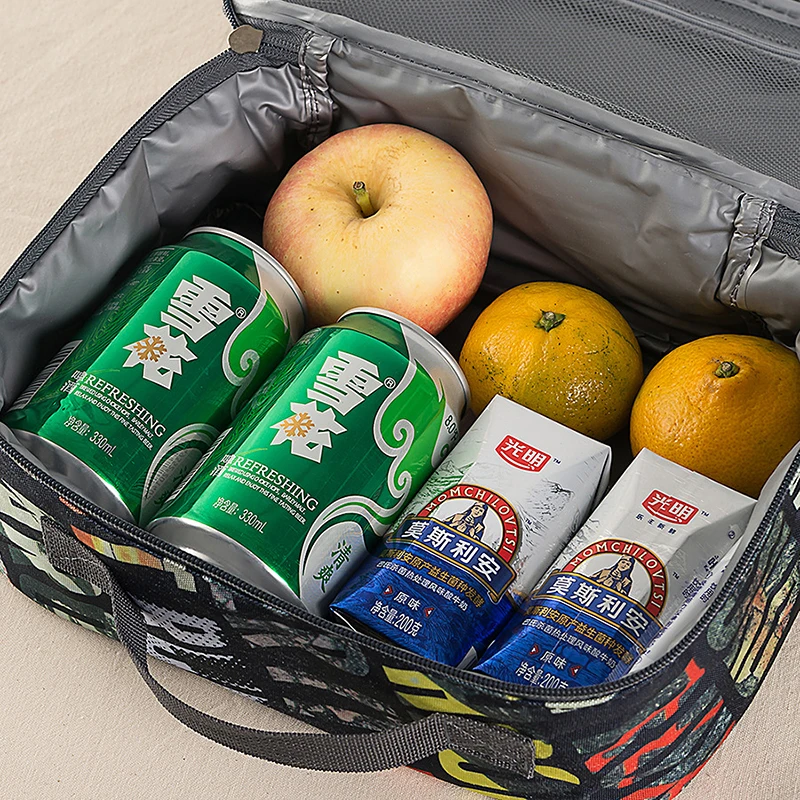 Изолированная сумка для ланча женщин термоизолированная еды пикника свежего