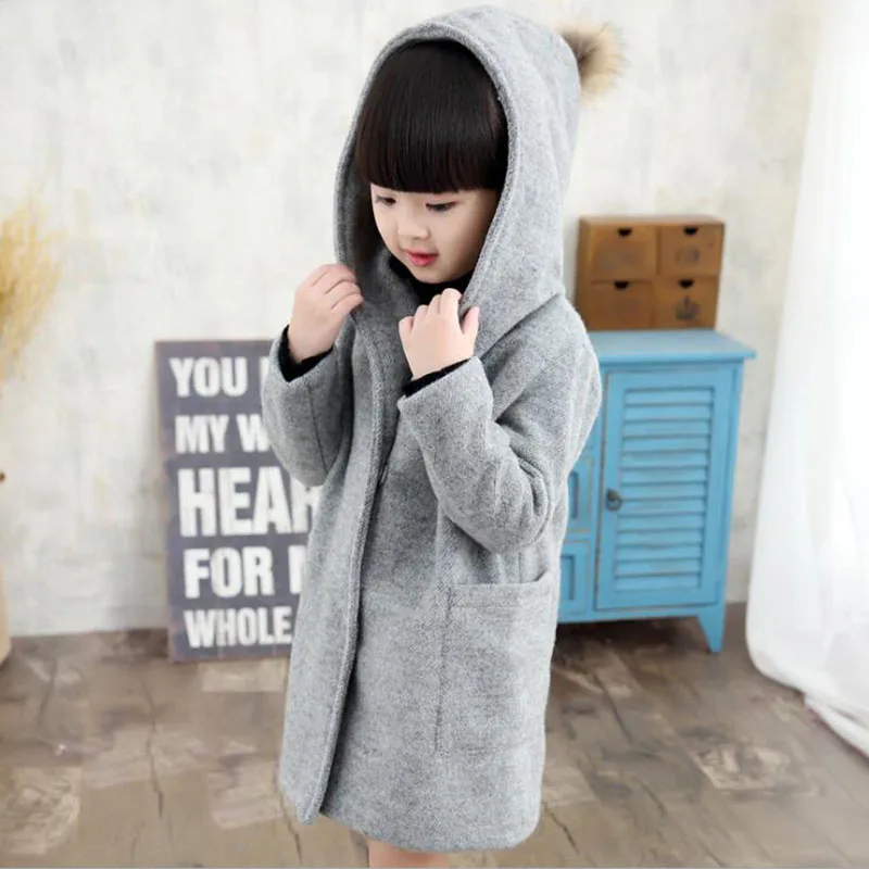 2018 Girls Jacket girls Trench Coat Autumn Children Long Kids Solid Jackets and Coats Teenage Outwear |
