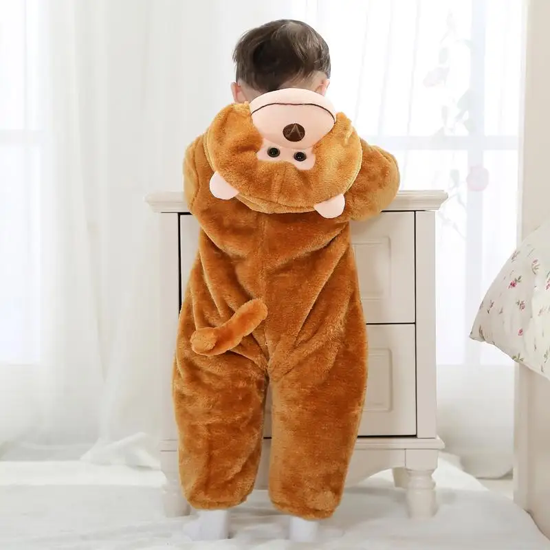 Детский комбинезон с животными Рождественская Одежда для девочек детский зимний