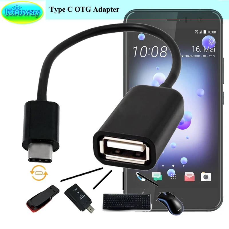 Переходник USB 3.1 Type C (штекер) на 2 0 (гнездо) USB-хост поддержка OTG синхронизация