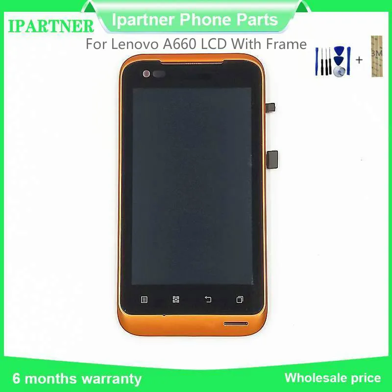 Sensor LCD Display Touch Screen Digitizer Assembly With Frame For Lenovo A660 Cell Phone Panel Repair Parts 4.0 Inch | Мобильные