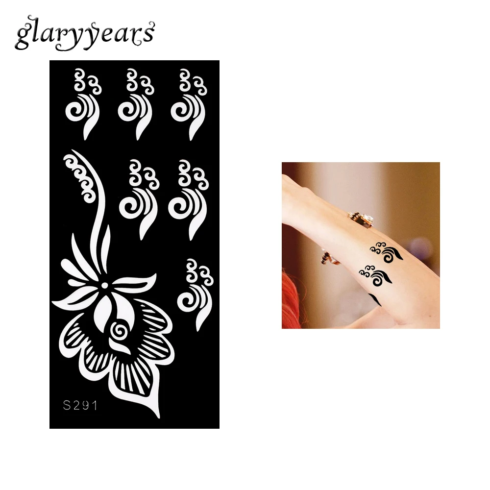 1 шт. трафарет для татуировок с цветочным кружевом хной рисование женской спины