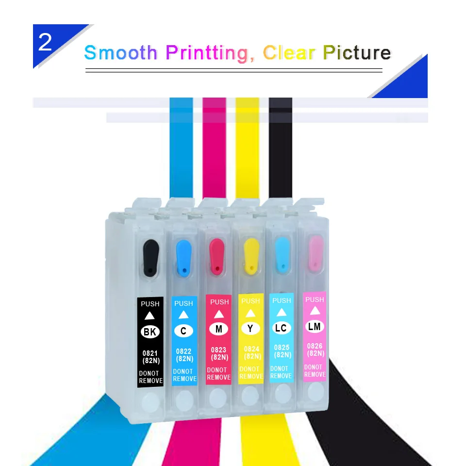 T0821N 82N для Epson T0821 картридж для принтера Epson Stylus R270 R390 RX590 TX700W TX800W T50 TX720 TX700 TX800 RX610 принтер