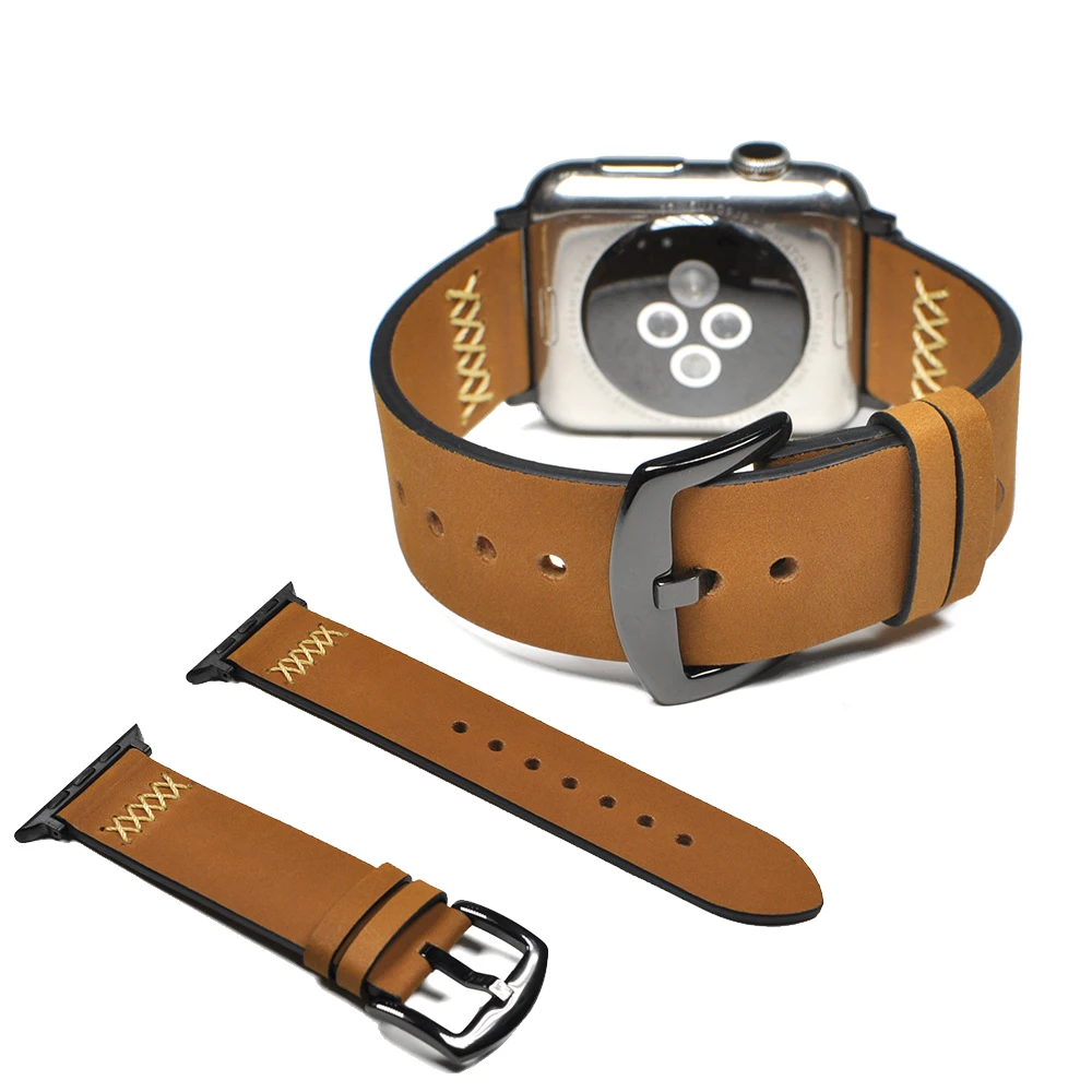 Ремешок из натуральной кожи для Apple watch 42 мм 38 мм 44 мм 40 мм correas iwatch series 4 3 2 1 ремешок для часов браслет наручные часы ремень
