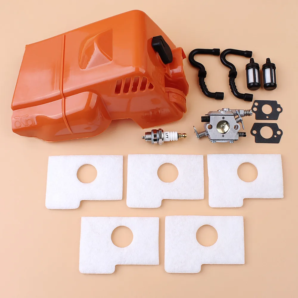 Верхний цилиндр двигателя крышка воздушного фильтра карбюратор топливный шланг