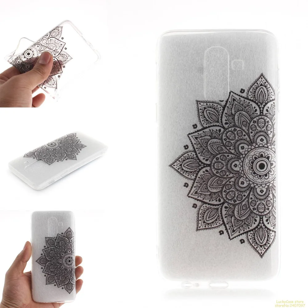 For Coque Samsung J8 2018 Soft TPU Cover flowers series Printed Silicone Cases Galaxy Phone Case fundas capas etui | Мобильные
