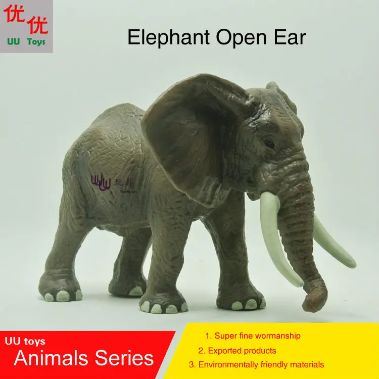 

Hot toys:Elephant Open Ear Simulation model Animals kids toys children educational props