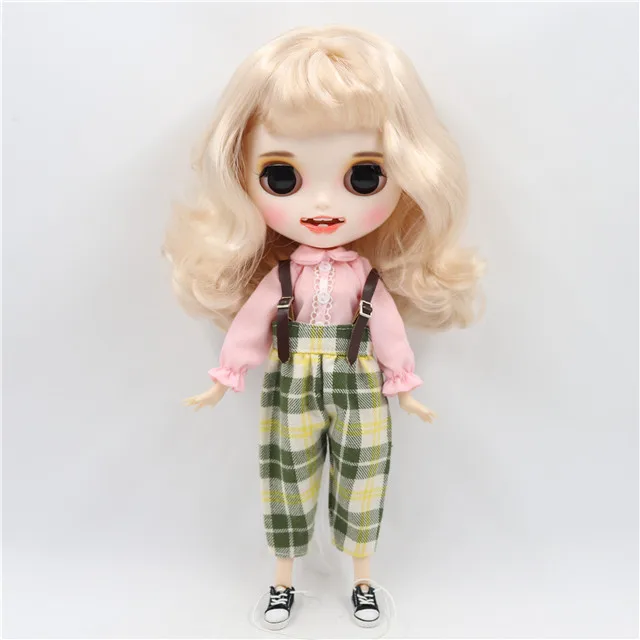 doll clothes shoes ICY factory blyth doll 1/6 bjd Заказная кукла для лица, белая кожа, новое матовое лицо с зубами 30 см - Цвет: doll clothes shoes