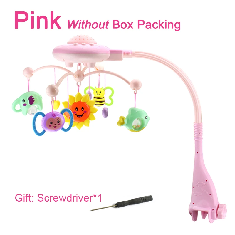 Pink without Box Marumine Детские мобиль в кроватку игрушки для грудного ребенка держатель вращающихся кровать колокол с 50 Музыка Свет Проекция Погремушки Игрушки для 0-12 месяцев для новорожденных - Цвет: Pink without Box