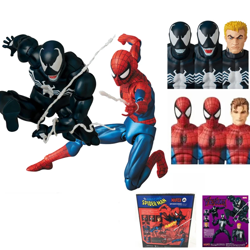 Mafex Venom 088 Spderman 075 человек-паук комикс версия фигурка модель игрушки Рождественский подарок для детей