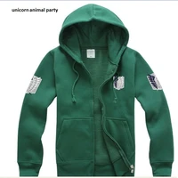 best sellers anime attack on titan cosplay costumes hoodie green black scouting legion hooded sweater for unisex