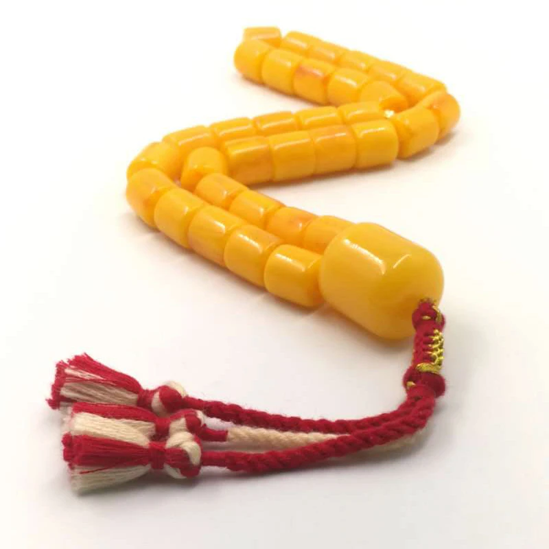 Большие размеры Tasbih 33 66 99 бусины из смолы Ambers цвет хлопок кисточки Высокое