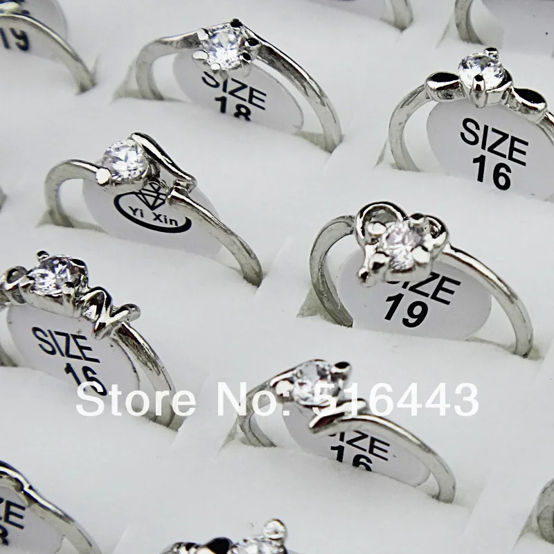 Большая Акция 20 шт. смешанный стиль кубический цирконий белые модные женские