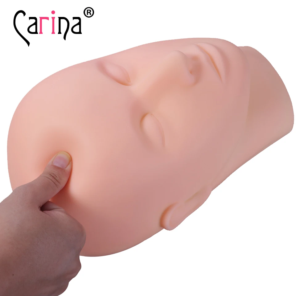 Манекен головы для практики макияжа массажная модель лица плоская силиконовая