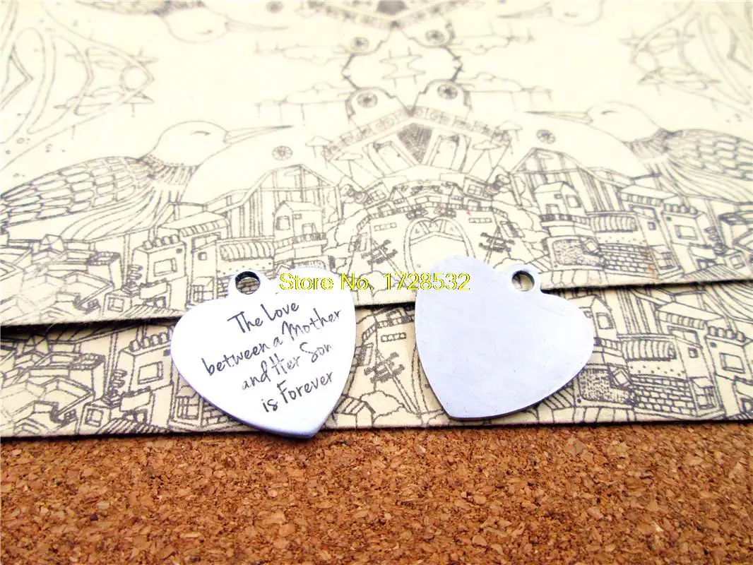 

10pcs-stainless steel Charms"love son " DIY Charms Pendants for necklace/bracelet/keychain DIY jewelry