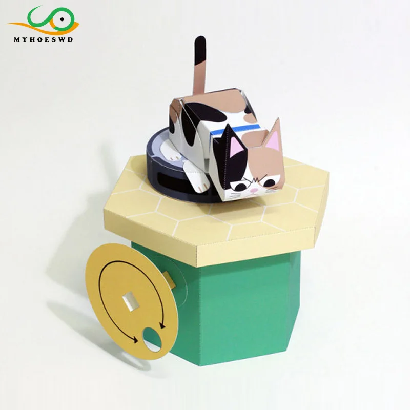 MYHOESWD 3D пазл бумага Мультяшные животные для детей Пазлы подвижная анимация