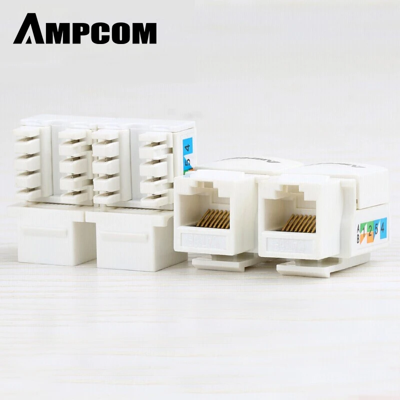 CAT6 Keystone Jack AMPCOM Snap in RJ45 пуансон Cat.6 адаптер модуля 100/1000 Мбит/с | UTP Совместим с