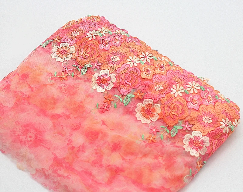 2y/Lot Exquisite Embroidered Lace Trim Pink Fabric Quality Ribbon DIY Craft&ampSewing Dress Clothing Accessor | Дом и сад