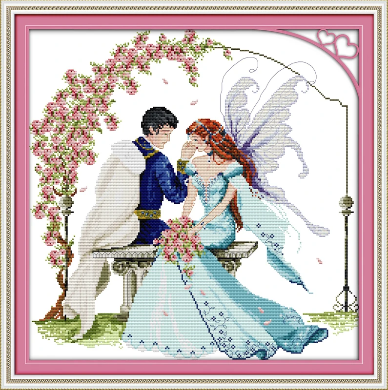 

The prince and the elves cross stitch kit people 18ct 14ct 11ct count print canvas stitches embroidery DIY handmade needlework